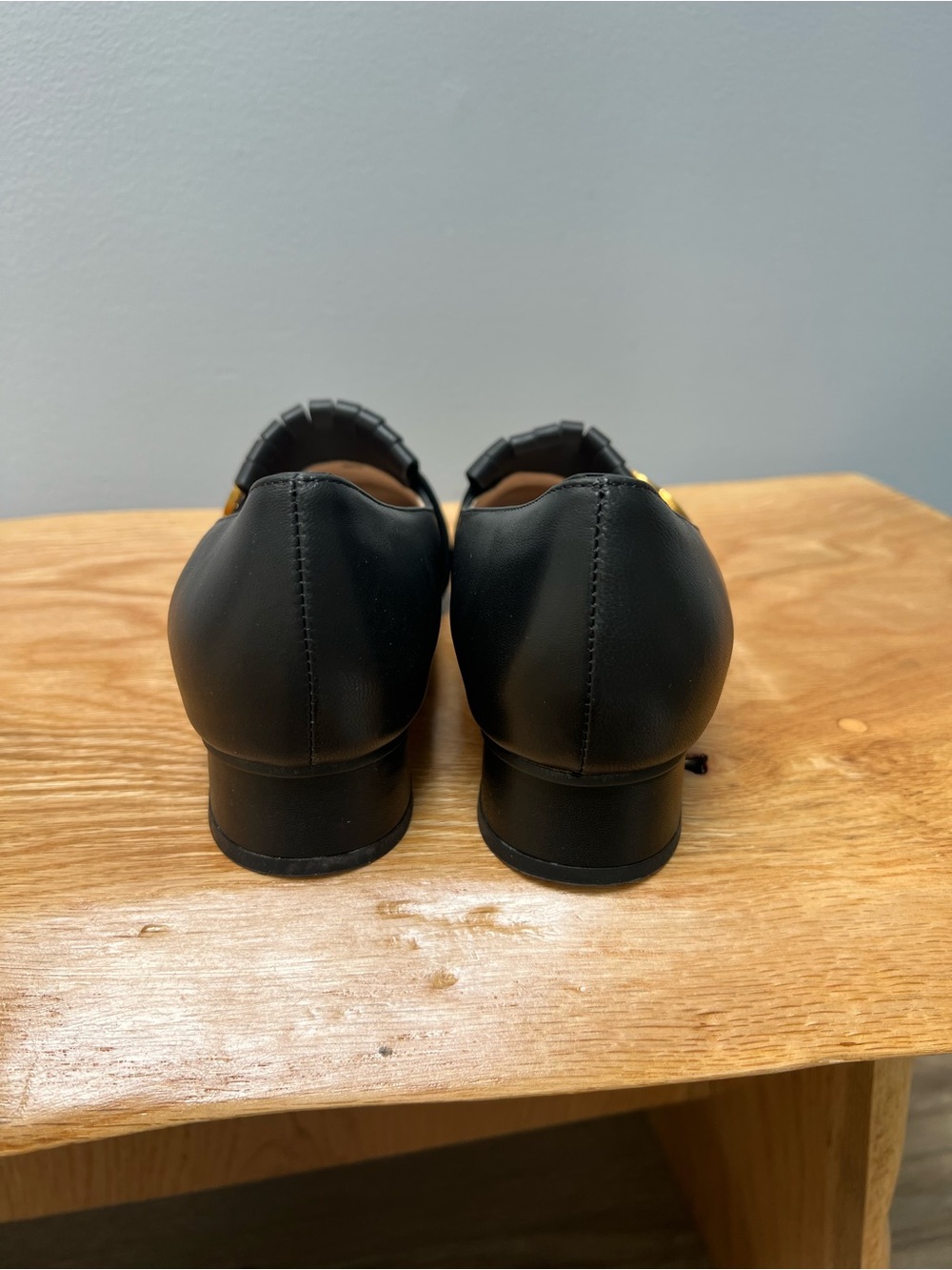 Gucci Marmont fringe loafers black leather horsebit GG logo block heel loafers - Picture 3 of 8